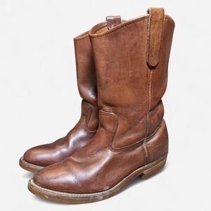 Vintage Red Wing Pecos Brown Leather Boots 1096 Mens Size 6.5 D-7.5 D in Women's